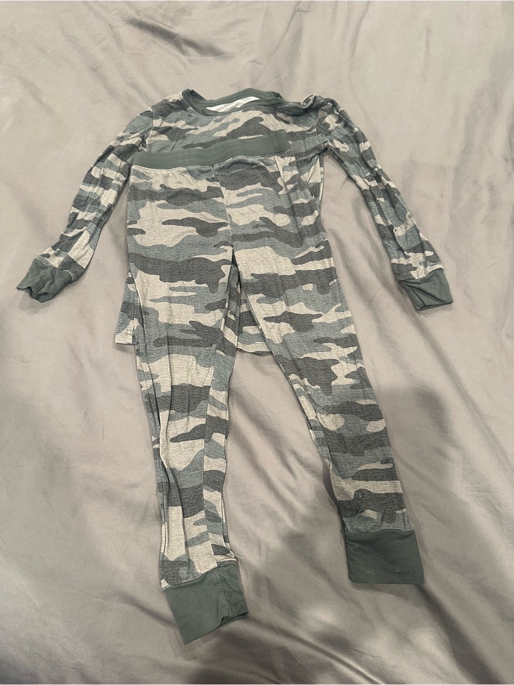 Little Sleepies Green Camo long sleeve pajamas